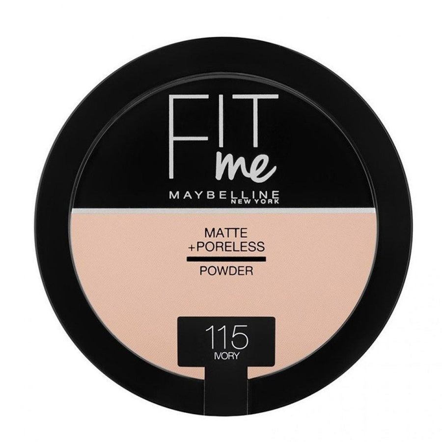 Maybelline Fit Me! Matte + Poreless Powder 14g, Long-Lasting Shine Control, Matte Finish #color_115 Ivory