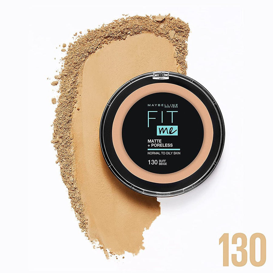 Maybelline Fit Me! Matte + Poreless Powder 14g, Long-Lasting Shine Control, Matte Finish #color_130 Buff Beige