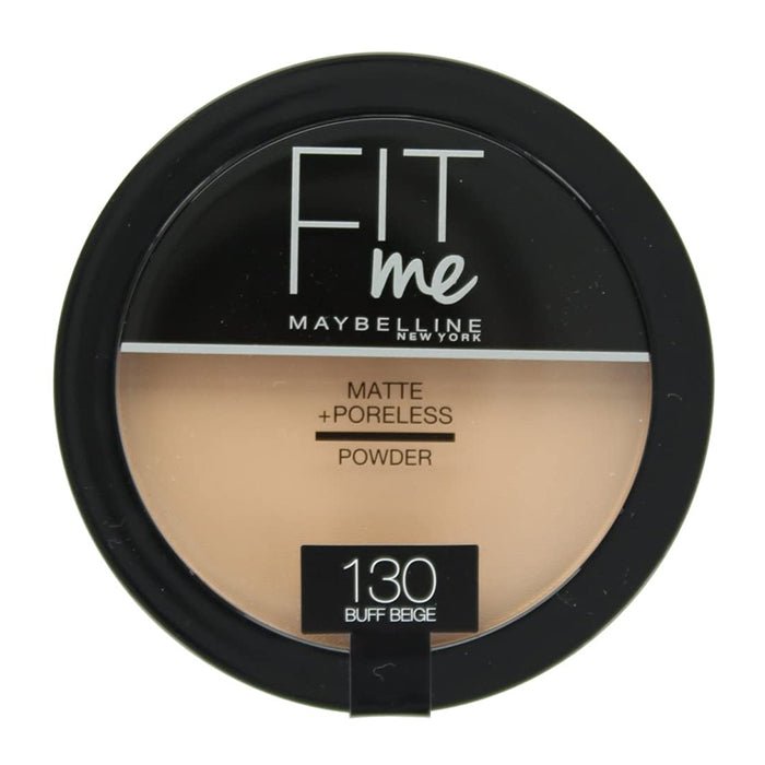 Maybelline Fit Me! Matte + Poreless Powder 14g, Long-Lasting Shine Control, Matte Finish #color_130 Buff Beige