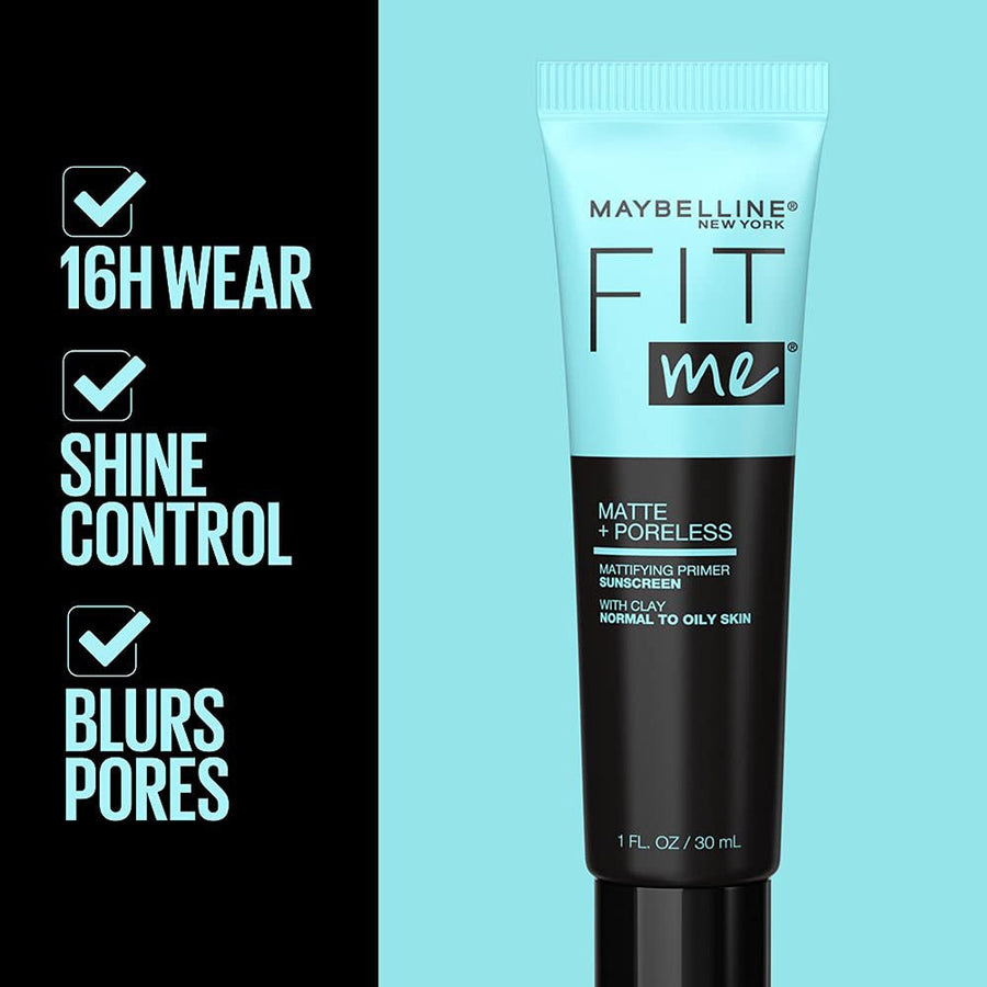 Maybelline Fit Me Primer Matte + Poreless Mattifying Face Primer 30ml, SPF 20, 16H Mattifying