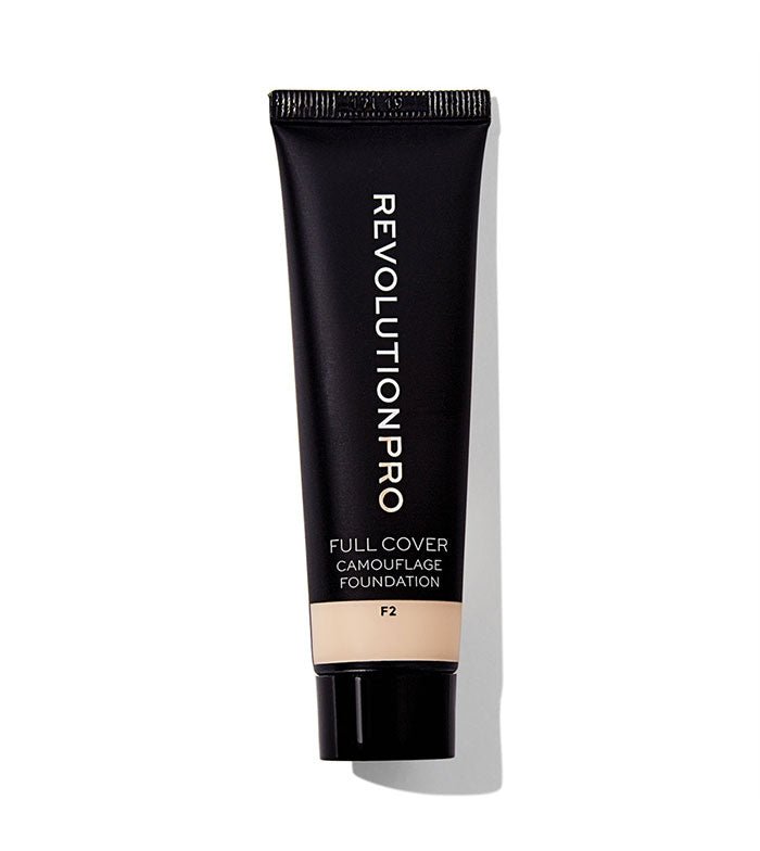 Revolution Full Cover Foundation, Smooth, Complete Coverage, Oily or Dry Skin #color_F2