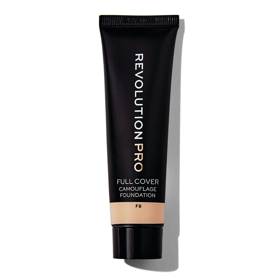 Revolution Full Cover Foundation, Smooth, Complete Coverage, Oily or Dry Skin #color_F8