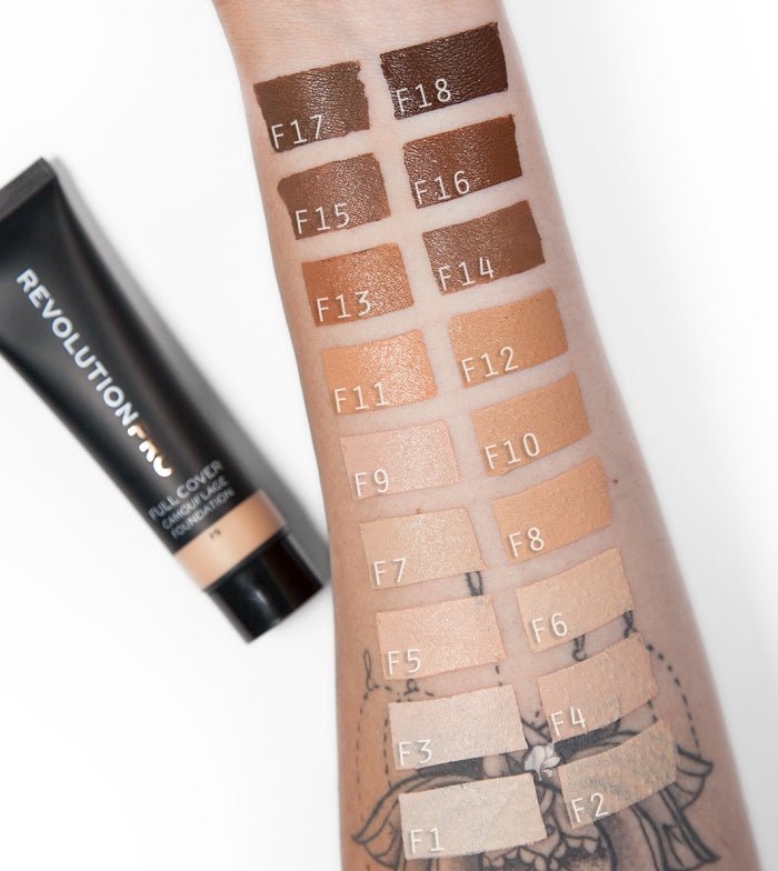 Revolution Full Cover Foundation, Smooth, Complete Coverage, Oily or Dry Skin