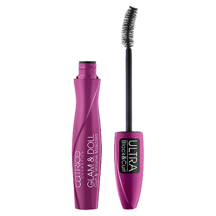 Catrice Glam & Doll Curl & Volume Mascara Deep Black Texture 0.34oz 10ml Ultra Black & Curl 