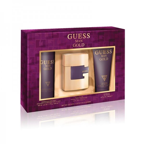 Guess Gold Men Perfume Gift Set with Shower Gel