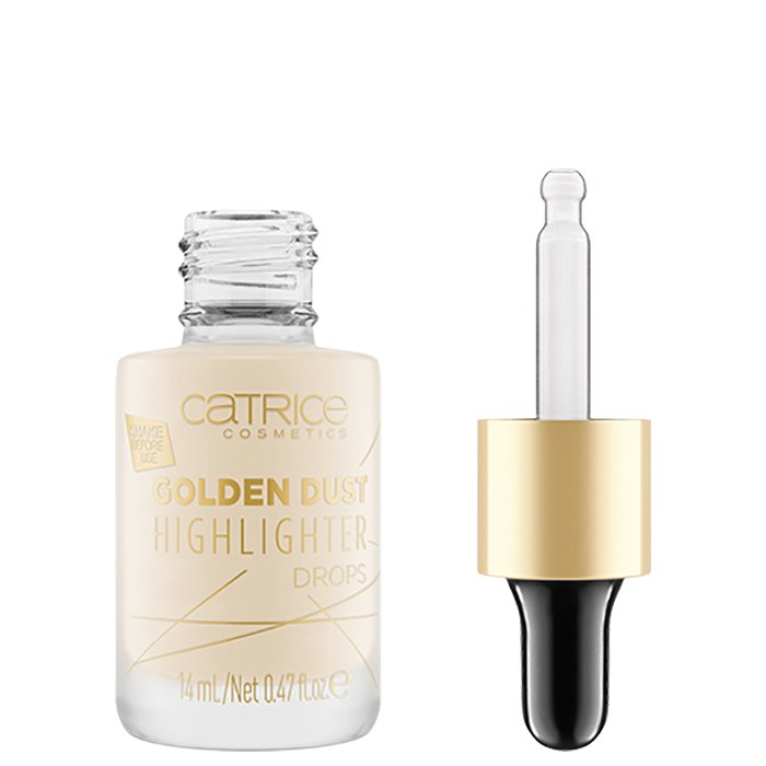 Catrice Golden Dust Highlighter Drops Liquid Highlights 0.47oz 14ml 010 Space Gold 