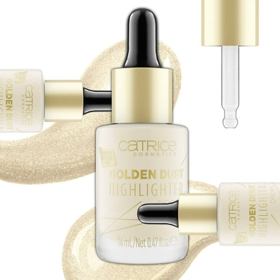 Catrice Golden Dust Highlighter Drops Liquid Highlights 0.47oz 14ml 010 Space Gold 