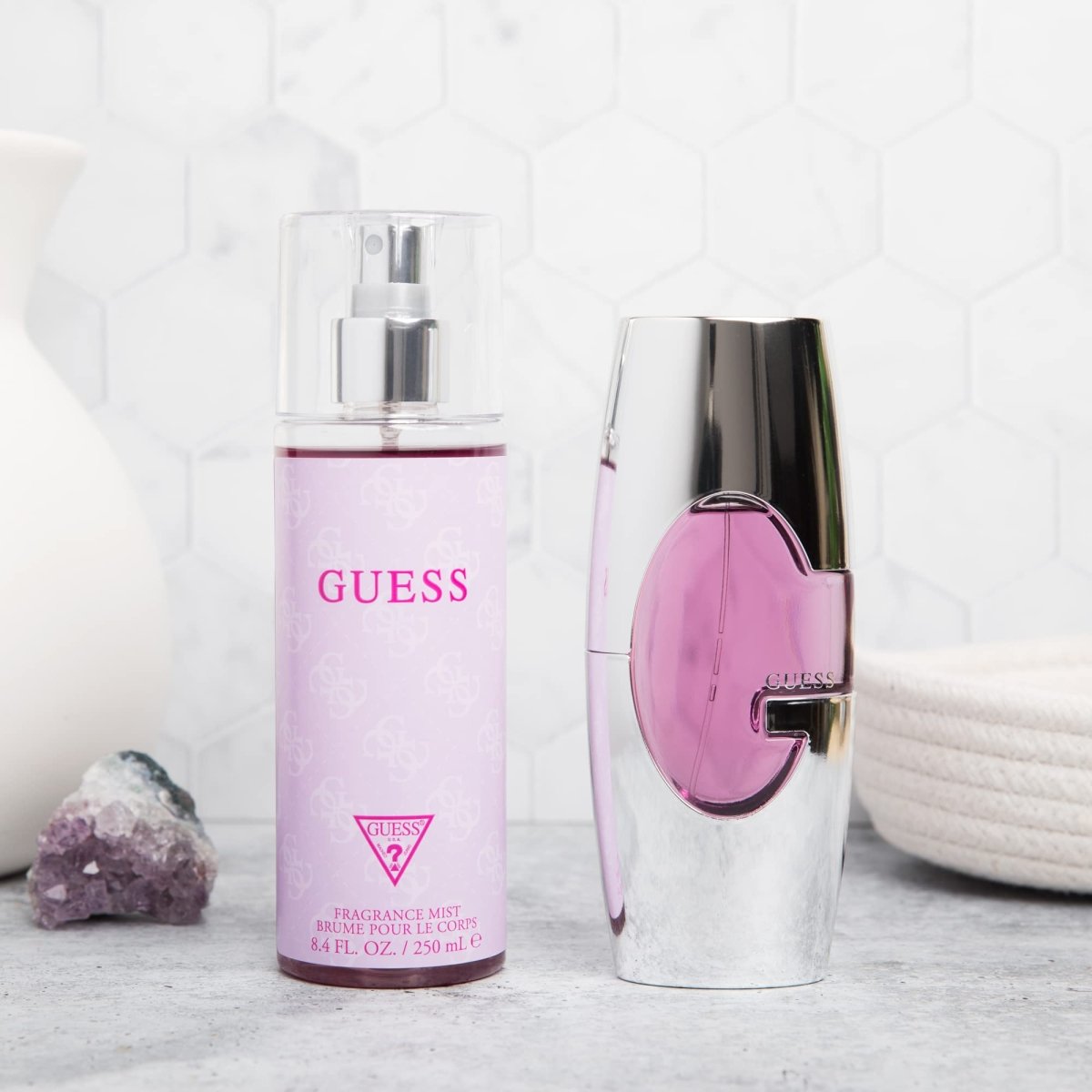 Guess Pink 2PC Gift Set Women Perfume 2.5oz 75ml EAU DE PARFUM SPRAY  