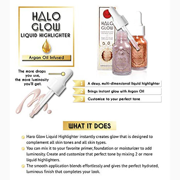 J. Cat Halo Glow Liquid Highlighter Radiant, Luminous Glow 