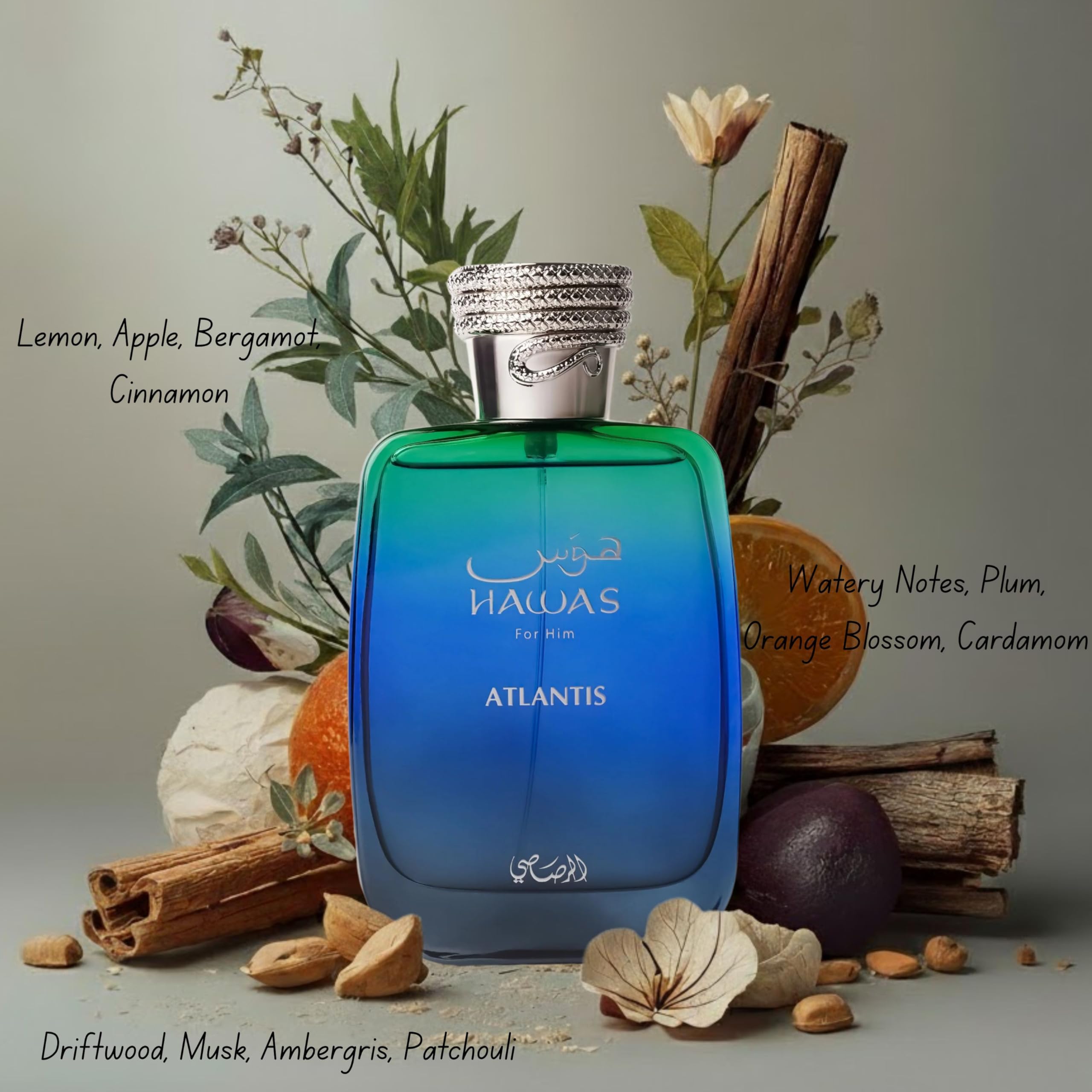 Rasasi Hawas Atlantis EDP Men Perfume 3.4oz 100ml EAU DE PARFUM SPRAY