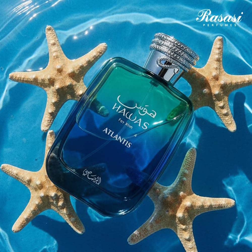 Rasasi Hawas Atlantis EDP Men Perfume 3.4oz 100ml EAU DE PARFUM SPRAY