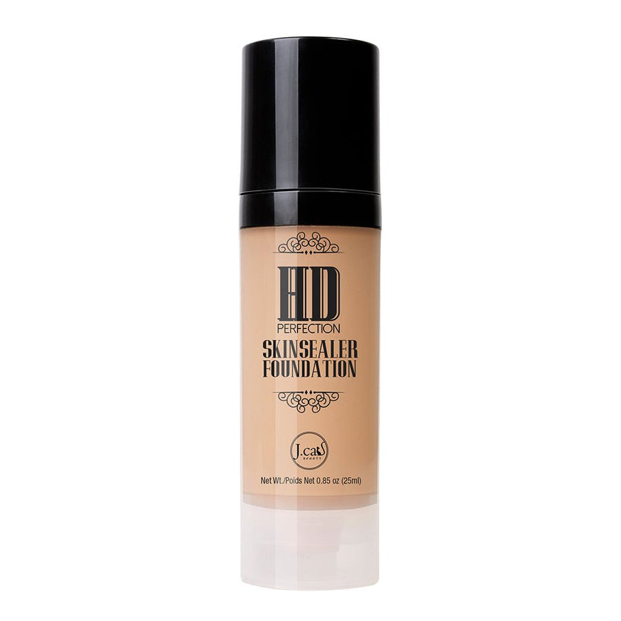 J. Cat HD Perfection Skinsealer Foundation Velvety, Smooth, Natural Looking #color_HS105 Almond Toffee