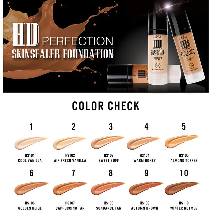 J. Cat HD Perfection Skinsealer Foundation Velvety, Smooth, Natural Looking