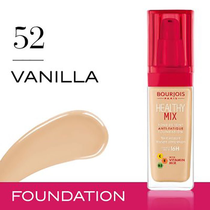 Bourjois Healthy Mix Foundation 1.0oz 30ml Buildable Smooth Matte Finish #color_52 Vanilla