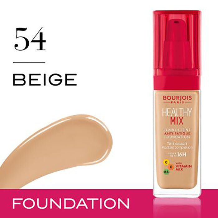 Bourjois Healthy Mix Foundation 1.0oz 30ml Buildable Smooth Matte Finish #color_N54 Beige