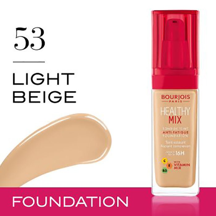 Bourjois Healthy Mix Foundation 1.0oz 30ml Buildable Smooth Matte Finish #color_53 Beige Clair