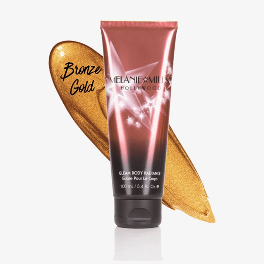 Melanie Mills Hollywood Gleam Body Radiance 30ml 100ml, Makeup, Moisturizer, Glow for Face Body #color_Bronze Gold