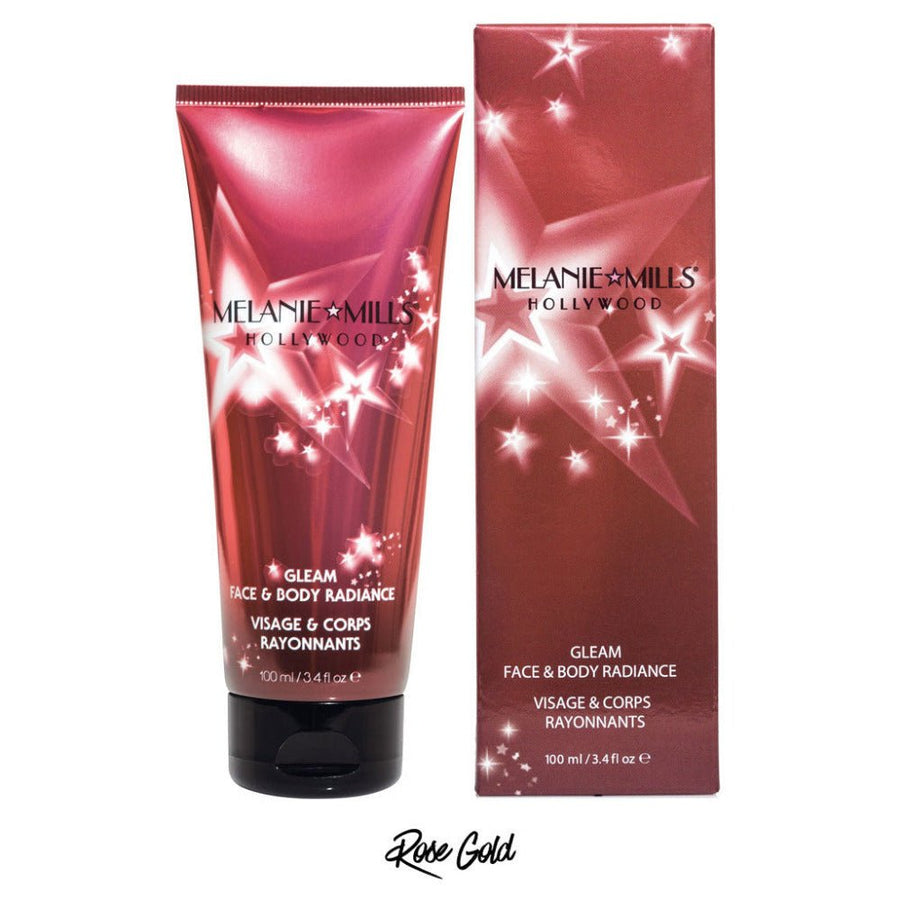 Melanie Mills Hollywood Gleam Body Radiance 30ml 100ml, Makeup, Moisturizer, Glow for Face Body #color_Rose Gold