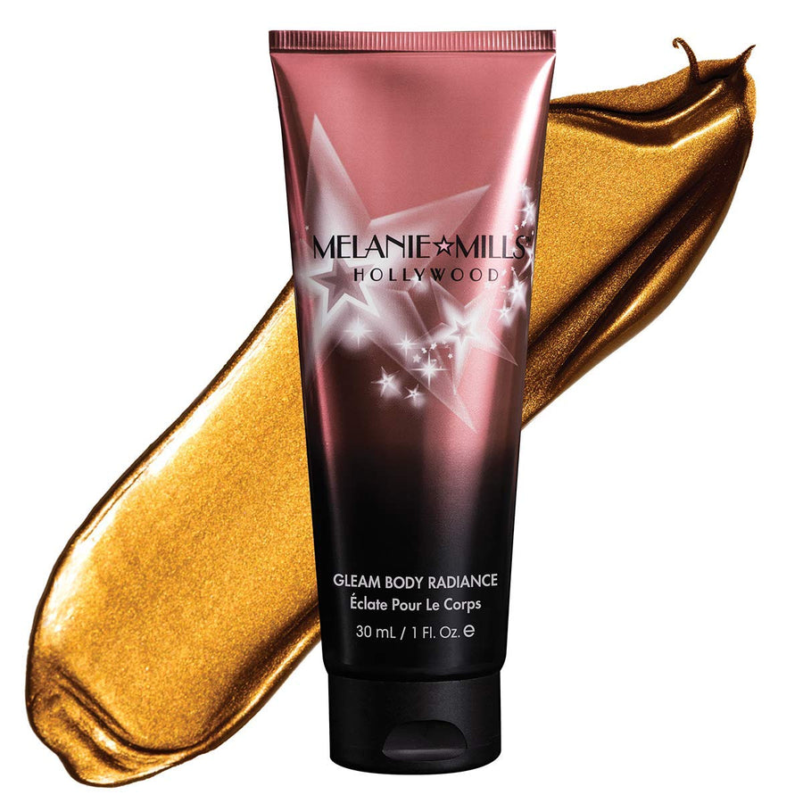 Melanie Mills Hollywood Gleam Body Radiance 30ml 100ml, Makeup, Moisturizer, Glow for Face Body #color_Bronze Gold.