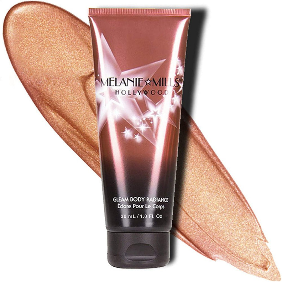 Melanie Mills Hollywood Gleam Body Radiance 30ml 100ml, Makeup, Moisturizer, Glow for Face Body #color_Rose Gold.