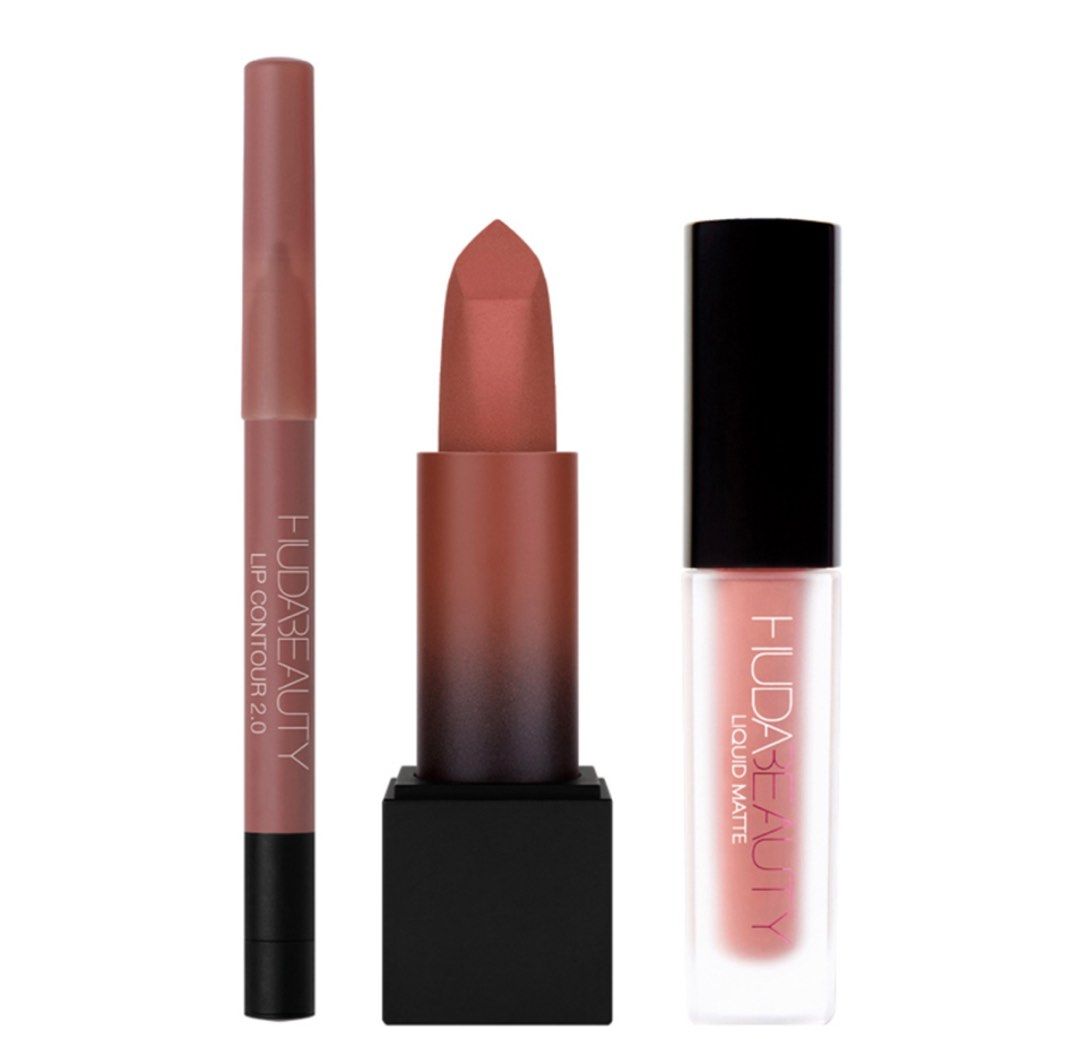 Huda Beauty Lip Trio Gift set 3Pcs Bombshell | Ramfa Beauty