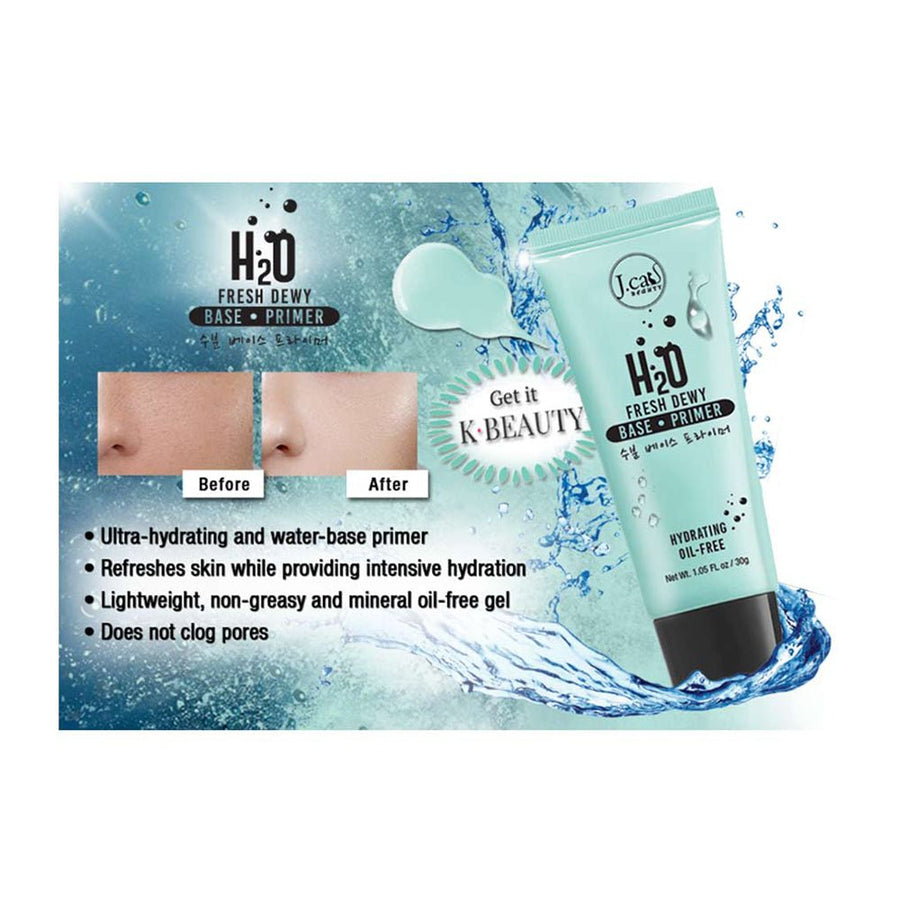 J.CAT Hydrating Face Primer FRP101 H2O Fresh Dewy 1.06oz 30 G, Chamomile, Green Tea, Ginseng Root