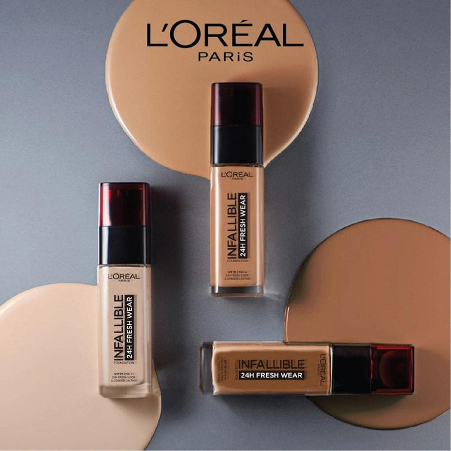 L'Oreal Paris Infallible 24H Liquid Foundation 30ml, Hydrating, Waterproof, Full Coverage Base