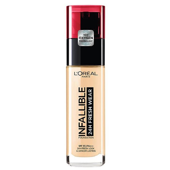 L'Oreal Paris Infallible 24H Liquid Foundation 30ml, Hydrating, Waterproof, Full Coverage Base #color_125 Natural Rose