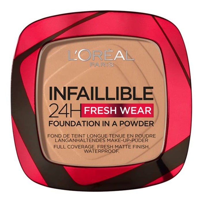 L'Oreal Infallible 24H Fresh Wear Powder Foundation 9g, Mattifies, Flawless Fresh Look #color_Golden Sun