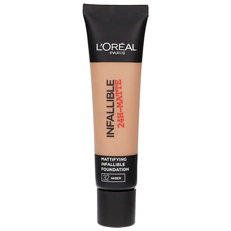 L'Oreal Paris Infallible 24H Matte Foundation 35ml, Long-Lasting, Matte Coverage, Second-Skin Finish #color_32 Amber