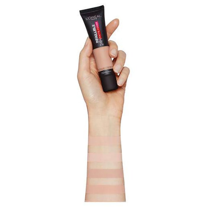 L'Oreal Paris Infallible 24HR Matte Cover Foundation 30ml, Long-Lasting Foundation, Mattifying Effect #color_110 Vanille Rose