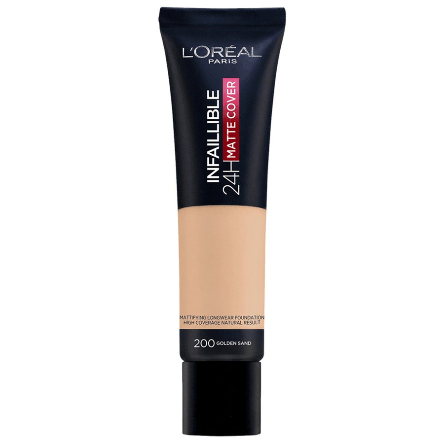 L'Oreal Paris Infallible 24HR Matte Cover Foundation 30ml, Long-Lasting Foundation, Mattifying Effect #color_200 Golden Sand