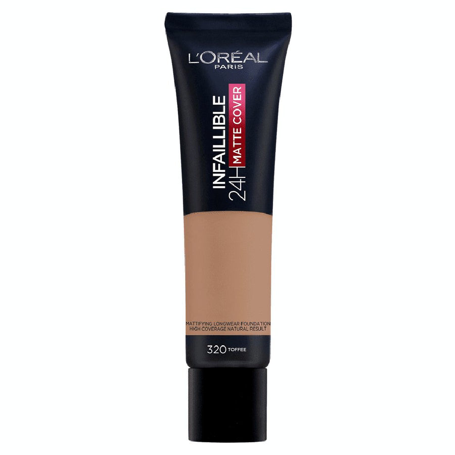 L'Oreal Paris Infallible 24HR Matte Cover Foundation 30ml, Long-Lasting Foundation, Mattifying Effect #color_320 Caramel Toffee