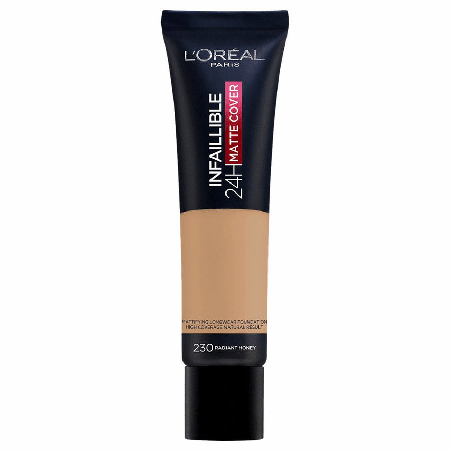 L'Oreal Paris Infallible 24HR Matte Cover Foundation 30ml, Long-Lasting Foundation, Mattifying Effect #color_230 Radiant Honey