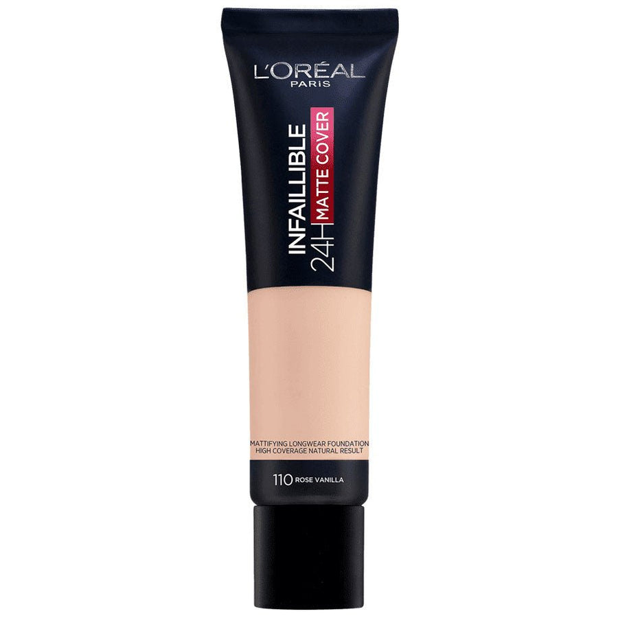 L'Oreal Paris Infallible 24HR Matte Cover Foundation 30ml, Long-Lasting Foundation, Mattifying Effect #color_110 Vanille Rose