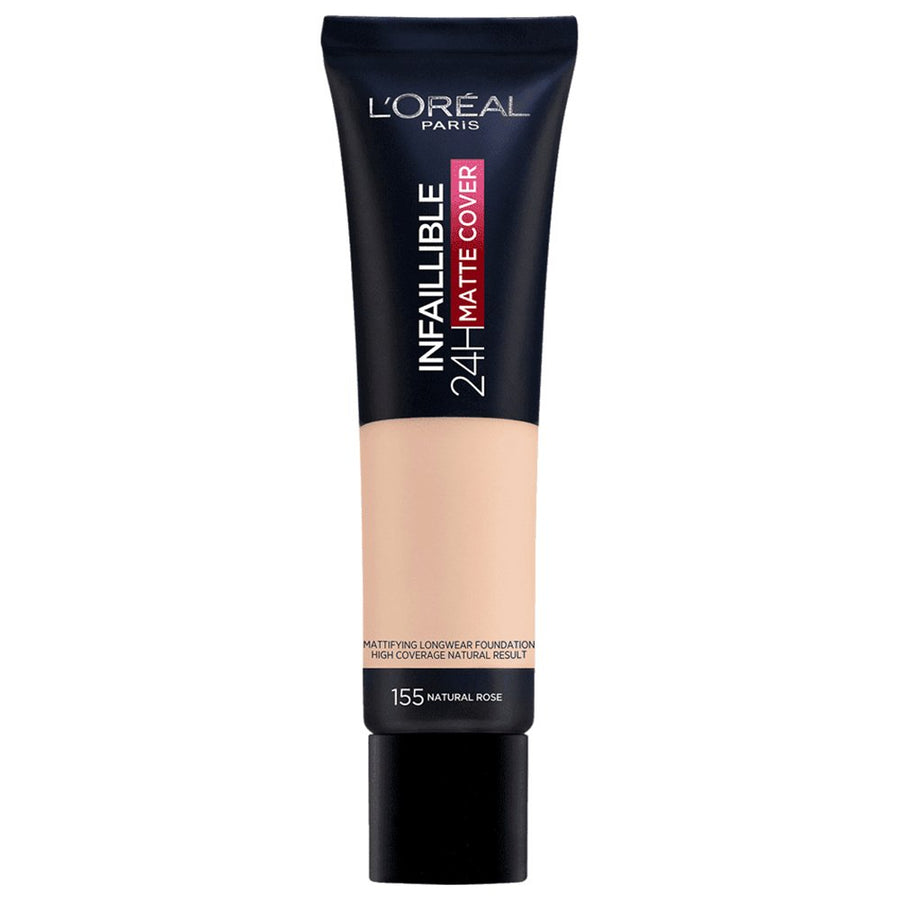 L'Oreal Paris Infallible 24HR Matte Cover Foundation 30ml, Long-Lasting Foundation, Mattifying Effect #color_155 Natural Rose