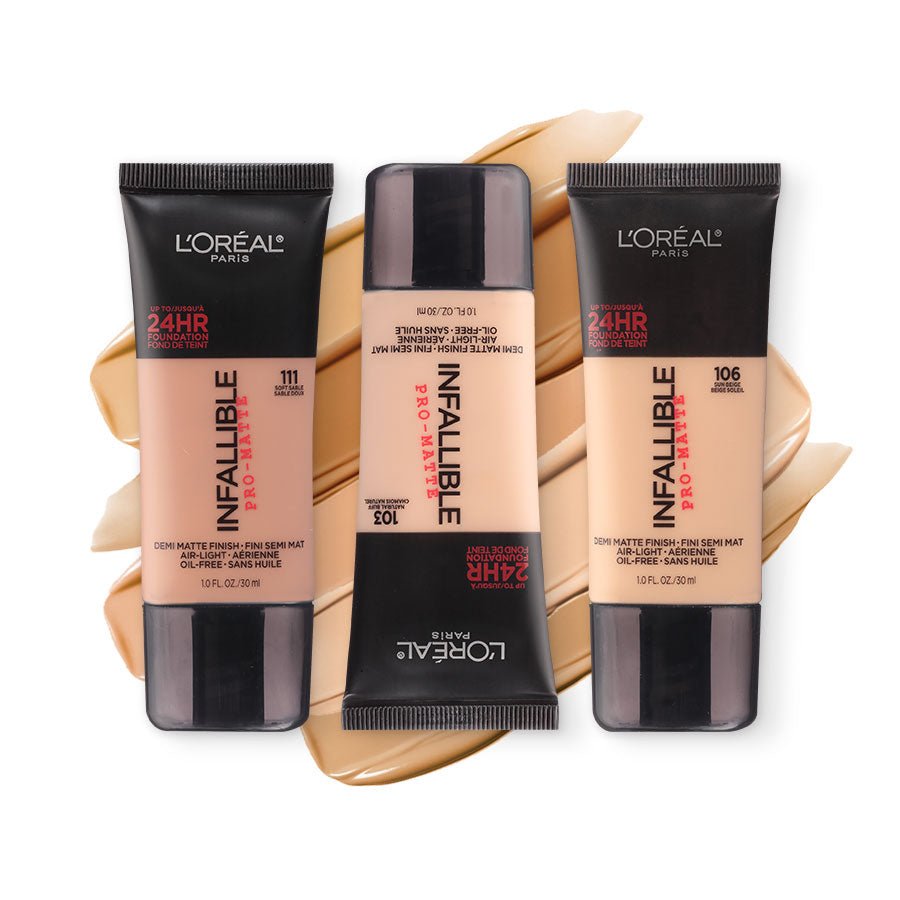 L'Oreal Paris Infallible Pro Matte 24H Foundation 30ml, Lightweight, Creamy Foundation, SFP