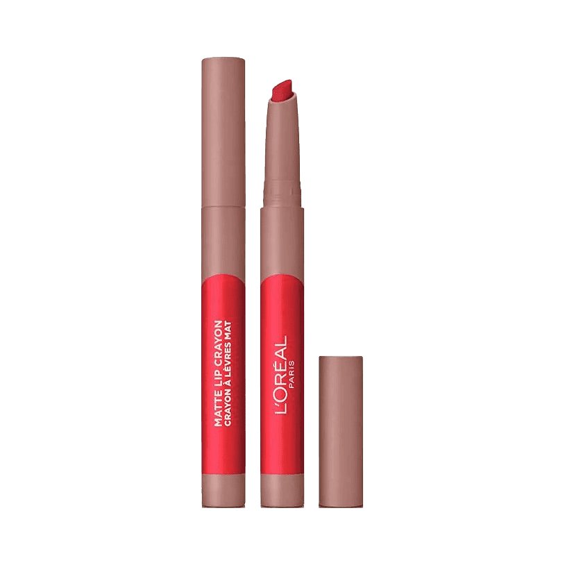 L'Oreal Paris Infallible Very Matte Lip Crayon Lipstick 1.3g, Jojoba Oil, Vitamin E, Matte Finish #color_111 A Little Chili