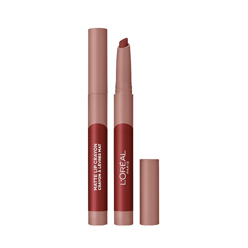 L'Oreal Paris Infallible Very Matte Lip Crayon Lipstick 1.3g, Jojoba Oil, Vitamin E, Matte Finish #color_112 Spice Of Life