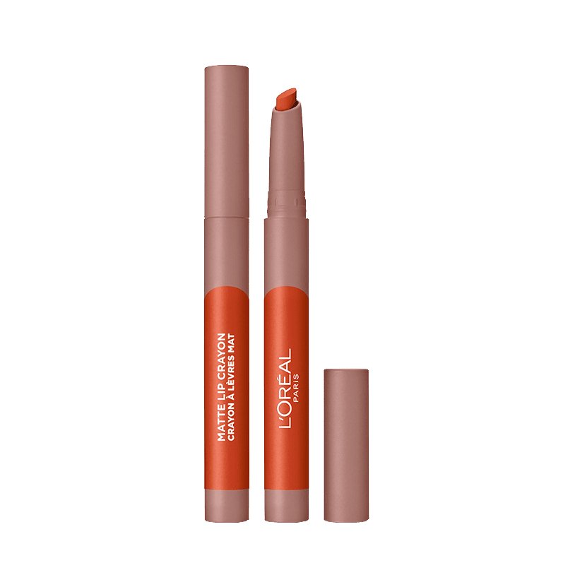 L'Oreal Paris Infallible Very Matte Lip Crayon Lipstick 1.3g, Jojoba Oil, Vitamin E, Matte Finish #color_106 Mon Cinnamon