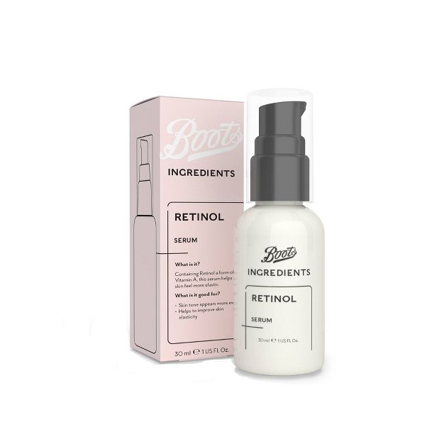 Boots Ingredients Retinol Serum Skin Elasticity Skincare 1.0oz 30ml