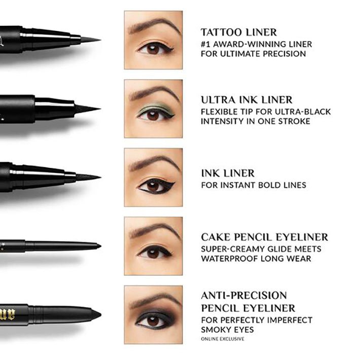 Kat Von D Ink Liner Waterproof Liquid Eye Liner Trooper Black Eyeliner 0.02oz 0.55ml, Felt Tip Applicator