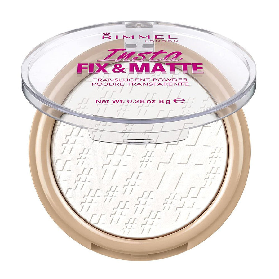 Rimmel Insta Fix & Matte Translucent Powder 8g, Controlled Shine, Pressed Powder #color_001 Translucent