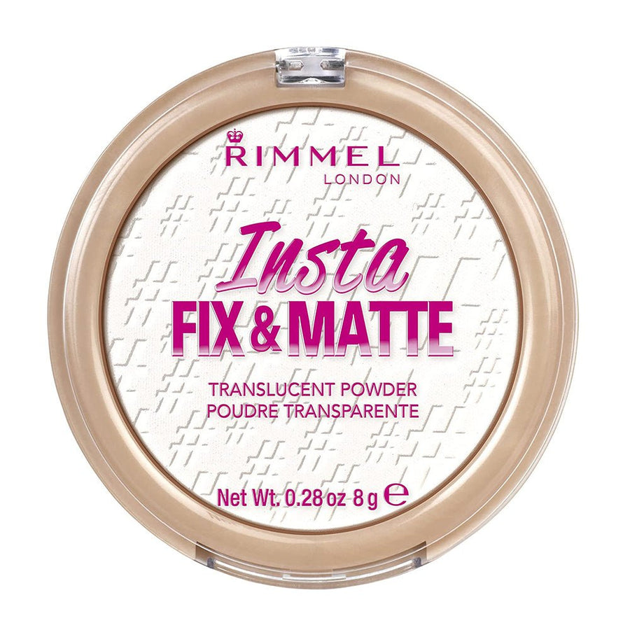 Rimmel Insta Fix & Matte Translucent Powder 8g, Controlled Shine, Pressed Powder #color_001 Translucent