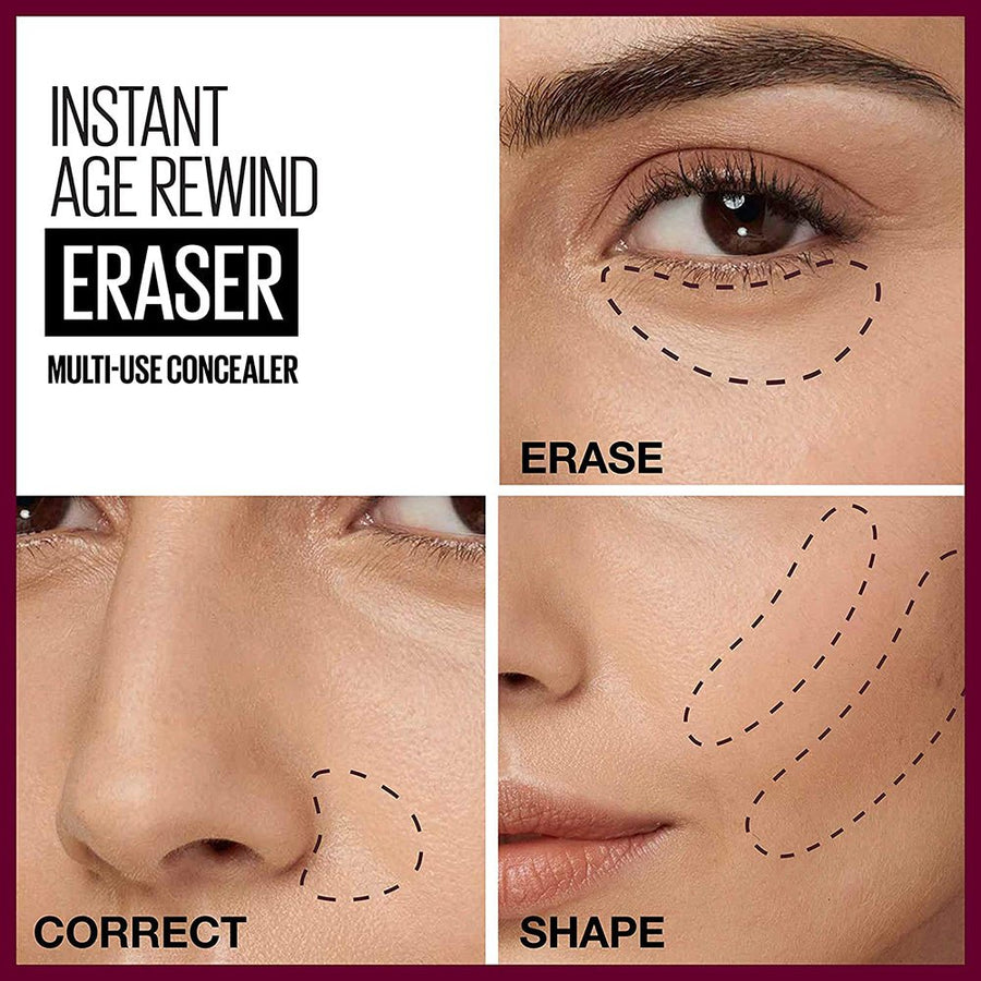 Maybelline Instant Age Rewind Eraser Dark Circles Concealer 6ml, Hydrate, Conceal, Contour and Correct 