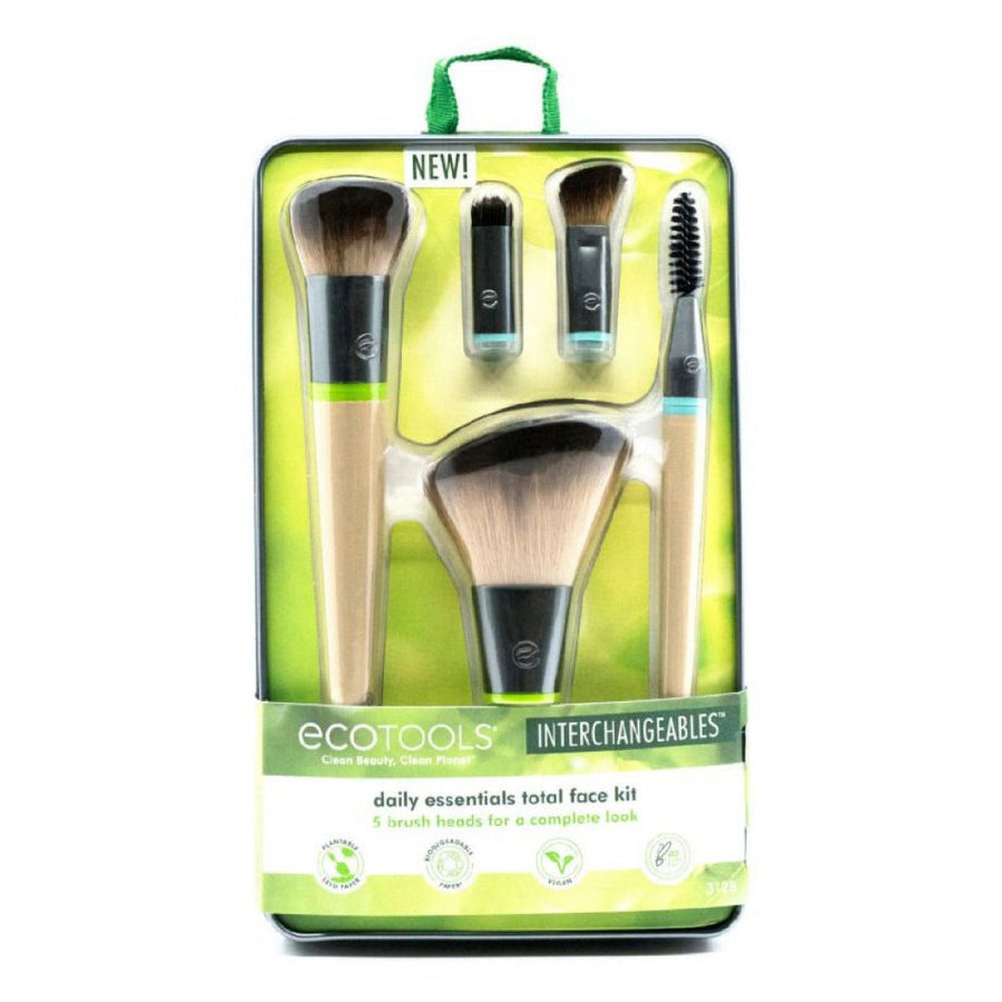 Ecotools Interchangeables Daily Essentials Total Face Kit 5 Brushes Makeup Brush Set