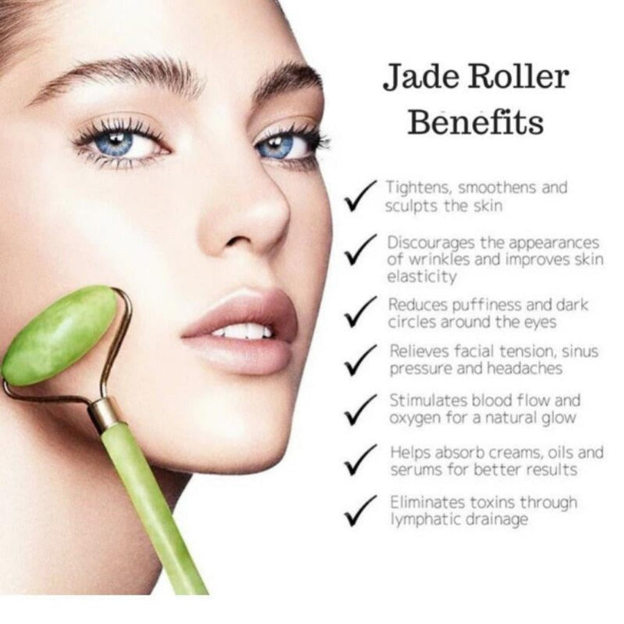 Ecotools Jade Roller Duo Skin Care Rollers Tools Reduce Puffiness and Smooth the Skin