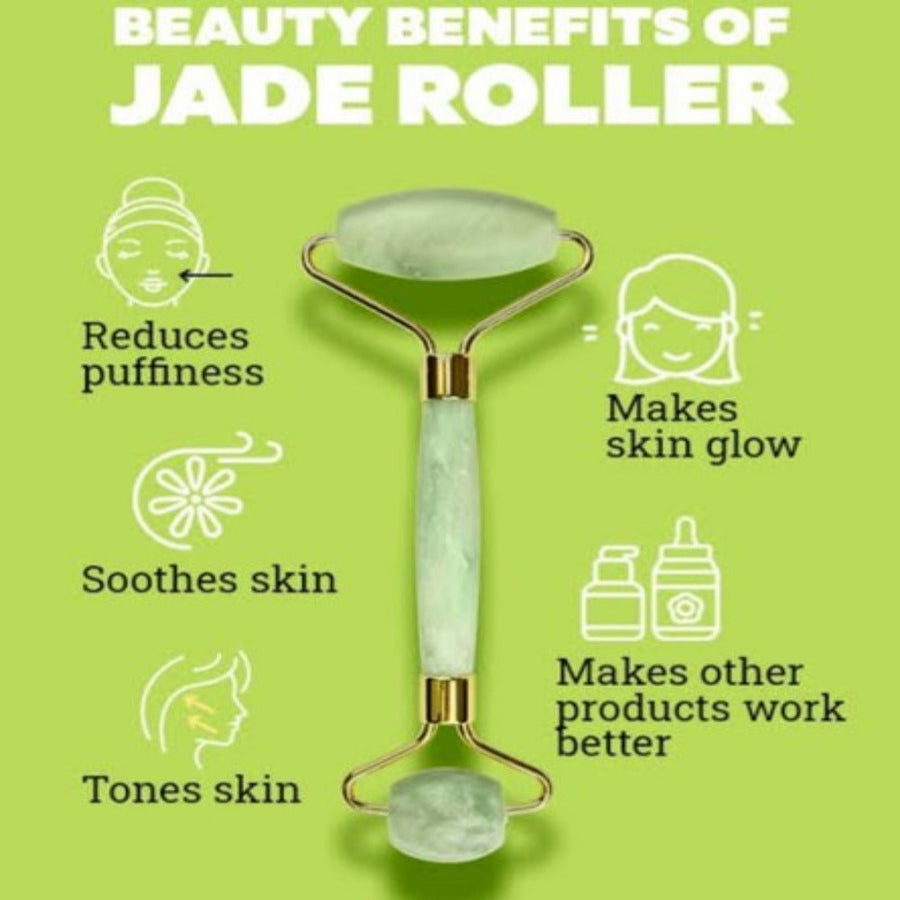 Ecotools Jade Roller Duo Skin Care Rollers Tools Reduce Puffiness and Smooth the Skin