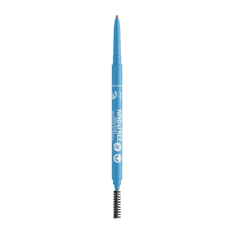 Rimmel Kind & Free Brow Definer 0.09g, Dual-Ended, Defined, Ultra-Fine Brow Strokes #color_002 Warm Brown