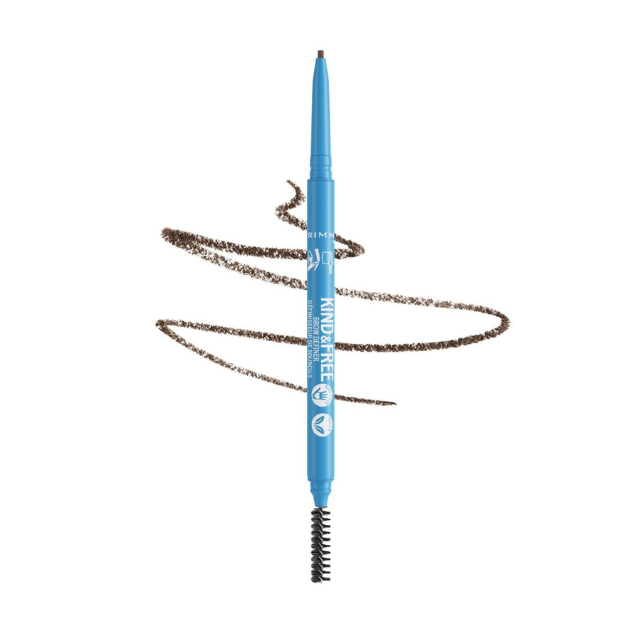 Rimmel Kind & Free Brow Definer 0.09g, Dual-Ended, Defined, Ultra-Fine Brow Strokes #color_005 Chocolate